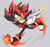 Size: 822x773 | Tagged: safe, artist:8xenon8, artist:shadails, shadow the hedgehog, grey background, gun, running, shooting, simple background