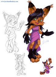 Size: 594x810 | Tagged: safe, artist:lcibos, nicole the hololynx, nicole's purple wraps, pencilwork