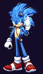 Size: 779x1325 | Tagged: safe, artist:jamo_art, artist:jamoart, sonic the hedgehog, sonic the hedgehog (2020), ring, solo