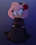 Size: 604x758 | Tagged: safe, artist:verocitea, amy rose, female, goth outfit, gradient background, solo