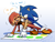 Size: 1133x861 | Tagged: safe, artist:suzukiwee1357, sonic the hedgehog, oc, oc:ember the echidna, echidna, dialogue, twister