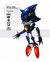 Size: 2034x2514 | Tagged: safe, artist:menacing marsh, metal sonic, black sclera, cutaway, red eyes, robot, solo