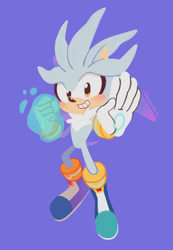 Size: 857x1235 | Tagged: safe, artist:smallpanda, silver the hedgehog, solo