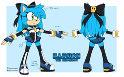 Size: 3200x2000 | Tagged: safe, artist:drstarline, oc, oc:illusion the hedgebot, hedgehog, character sheet