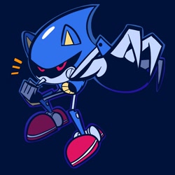 Size: 800x800 | Tagged: dead source, safe, artist:gooomys, metal sonic, outline, simple background, solo