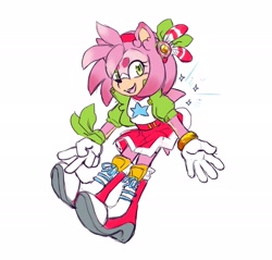 Size: 2320x2217 | Tagged: dead source, safe, artist:poltergeistig, amy rose, back quills, solo