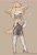 Size: 1286x1881 | Tagged: safe, artist:napalm express, whisper the wolf, wolf, female, heart, outfit swap, rouge's heart top, simple background, solo
