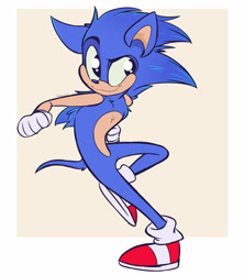 Size: 1024x1152 | Tagged: safe, artist:elegantlyangsty, sonic the hedgehog, running