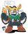 Size: 694x852 | Tagged: safe, artist:ninjahaku21, thunderbolt the chinchilla, dialogue, female, laughing, solo, watermark