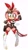 Size: 1158x2048 | Tagged: safe, artist:sushizone, amy rose, alternate outfit, amber (genshin impact), genshin impact, goggles, goggles on head, hand on hip, looking at viewer, simple background, smile, smiling at viewer, solo, white background