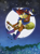 Size: 1000x1350 | Tagged: safe, artist:inkpants, nicole the handheld, sally acorn, broom, flying, moon, nighttime, solo, star (sky), witch outfit