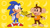Size: 2400x1350 | Tagged: safe, artist:slysonic, sonic the hedgehog, hedgehog, monkey, aiai, banana, chili dog, ring, super monkey ball