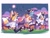 Size: 2048x1575 | Tagged: safe, artist:lou_lubally, charmy bee, cheese (chao), cream the rabbit, miles "tails" prower, bat, chao, costume, eyes closed, flying, grass, group, halloween, moon, nighttime, open mouth, outdoors, pointing, running, smile, star (sky), star (symbol), trick or treat