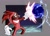 Size: 2048x1462 | Tagged: safe, artist:mangocatart, knuckles the echidna, sonic the hedgehog, sonic the hedgehog 2 (2022), clenched teeth, duo, electricity, knuckles catches sonic, male, meme, redraw, spindash, watermark