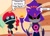 Size: 3904x2806 | Tagged: safe, artist:smax96068430, blaze the cat, orbot, cat, dialogue, female, fire, metal blaze, robot