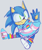 Size: 714x848 | Tagged: safe, artist:quonit37, sonic the hedgehog, 2021, grey background, hoodie, pansexual pride, simple background, trans pride