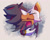 Size: 1203x960 | Tagged: safe, artist:superteapott, rouge the bat, shadow the hedgehog, hugging, kiss, rouge's heart top, shadouge, shipping, shrunken pupils, straight, surprised