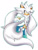 Size: 500x659 | Tagged: safe, artist:pixelcake, silver the hedgehog, chinchilla, floating, impossibly long tail, looking at viewer, male, psychokinesis, solo, species swap