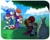 Size: 1280x1036 | Tagged: safe, sally acorn, sonic the hedgehog, chipmunk, hedgehog, child, clouds, daytime, graveyard, group, parent:sally, parent:sonic, sally x sonic, shipping, straight