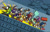 Size: 1034x669 | Tagged: safe, artist:tigerfog, amy rose, big the cat, charmy bee, cheese (chao), cream the rabbit, espio the chameleon, knuckles the echidna, mighty the armadillo, miles "tails" prower, ray the flying squirrel, robotnik, rouge the bat, shadow the hedgehog, sonic the hedgehog, tikal, vector the crocodile, 2008, charging, fishing pole, group, leaping, piko piko hammer, ring power