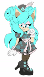 Size: 1024x1761 | Tagged: safe, artist:bgsonicgt, oc, oc:sadie the hedgehog, dress, looking at viewer