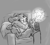 Size: 1000x907 | Tagged: artist needed, safe, thunderbolt the chinchilla, bored, chinchilla, electricity, female, sofa, solo