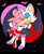 Size: 1498x1848 | Tagged: safe, artist:banjokazoo123, amy rose, rouge the bat, heart, kiss, lesbian, rougamy, shipping