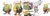 Size: 800x259 | Tagged: safe, artist:drawloverlala, chip, thunderbolt the chinchilla, blushing, dialogue, duo, eyes closed, fat, female, frown, grin, hands on hips, laughing, looking at them, looking away, male, pants, punching, shrunken pupils, simple background, size difference, sketch page, smile, smirk, smug, thin, white background