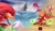 Size: 2236x1306 | Tagged: safe, knuckles the echidna, echidna, beach, clouds, emerald radar, featured image, frown, holding something, kneeling, looking offscreen, male, master emerald, master emerald shard, mouth open, outdoors, sand, solo, splash, water