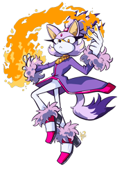 Size: 1570x2048 | Tagged: safe, artist:heyitspizzaking, blaze the cat, blaze's tailcoat, fire, looking at viewer, solo