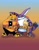 Size: 1200x1547 | Tagged: safe, artist:mikedrchaotix, big the cat, zomom, 30 days sonic, arm around shoulders, duo, featured image, gradient background, holding each other, looking at viewer, thumbs up