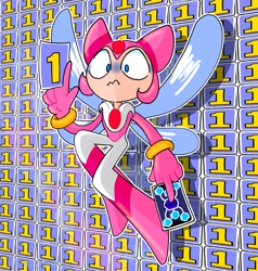 Size: 2000x2100 | Tagged: safe, artist:compulsd, lumina flowlight, 30 days sonic, sonic shuffle, abstract background, card, fairy, flying