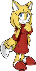 Size: 1673x3242 | Tagged: safe, artist:svanetianrose, zooey the fox, modern style, simple background, solo, transparent background, uekawa style