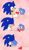 Size: 900x1527 | Tagged: safe, artist:montyth, sonic the hedgehog, oc, oc:monty the hedgehog, hedgehog, brothers, card, cute, duo, heart, holding each other, hugging, panels, pink background, simple background, valentine's day