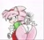 Size: 1353x1209 | Tagged: suggestive, artist:nunya84587583, amy rose, amy's butt, amy's classic dress, amy's panties, amy's tail, butt, classic amy, classic amy's butt, classic amy's panties, classic amy's tail, floating gloves, hedgehog tail, playing with tail, skirt grab, smug, solo, tail, tail grab, tail rub, tail rubbing, upskirt, white background, white gloves