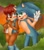 Size: 1254x1436 | Tagged: safe, artist:sspicynoodless, sally acorn, sonic the hedgehog, duo, sally x sonic, shipping