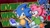 Size: 1280x720 | Tagged: safe, artist:chariii5, amy rose, metal sonic, sonic the hedgehog, hedgehog, sonic cd, black sclera, chaos emerald, classic amy, classic sonic, classic sonic (universe), everything wrong with, female, frown, holding something, linking arms, looking at each other, male, outline, red eyes, robot, smile, trio, youtube thumbnail