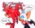 Size: 4096x3359 | Tagged: safe, artist:violetmadness7, knuckles the echidna, rouge the bat, duo, knuxouge, kunxouge, shipping, straight, tsundere