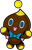 Size: 1240x1968 | Tagged: safe, artist:prime-101, chocola (chao), chao, bowtie, looking at viewer, modern style, mouth open, simple background, solo, transparent background, uekawa style