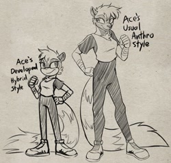 Size: 1016x966 | Tagged: safe, artist:acesential, tangle the lemur, style emulation, tangle's running suit