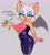Size: 2712x3000 | Tagged: safe, artist:xenoglitch, rouge the bat, grey background, looking at viewer, ring pop, rouge's heart top, simple background, solo