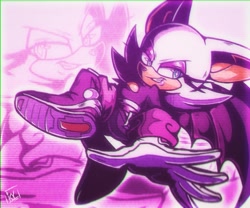 Size: 1440x1200 | Tagged: safe, artist:iced_lemons, rouge the bat, bat, echo background, solo