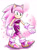 Size: 1280x1711 | Tagged: safe, artist:k3llywolfarts, sonic the hedgehog, oc, oc:kelly the hedgehog, hedgehog, abstract background, buckle, gender swap, gloves, hand-out, headband, looking at viewer, shoes, smile, socks, solo, walking