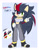 Size: 1600x2045 | Tagged: safe, artist:syrcaii, oc, hedgehog, abstract background, blushing, clenched teeth, color palette, crop top, fankid, gloves, hand on hip, heterochromia, looking at viewer, magical gay spawn, pants, parent:shadow, parent:sonic, parents:sonadow, pointing, shoes, signature, smile, solo, standing, unnamed oc