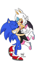 Size: 514x1080 | Tagged: safe, artist:drawmeaponynamedbob, rouge the bat, sonic the hedgehog, bat, hedgehog, age difference, duo, female, male, shipping, simple background, sonouge, straight, transparent background, underage