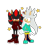 Size: 2327x2577 | Tagged: safe, artist:badpinku, shadow the hedgehog, silver the hedgehog, hedgehog, cute, duo, gay, holding hands, male, males only, redesign, shadow x silver, shipping, simple background, transparent background