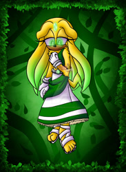 Size: 1024x1401 | Tagged: safe, artist:fluffeh-shiba, oc, echidna, female, master emerald, mobianified, solo