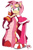 Size: 666x1000 | Tagged: safe, artist:caninelove, amy rose, hedgehog, extreme gear, frown, gloves, goggles, leaning, looking offscreen, pants, riders style, shoes, signature, simple background, solo, sonic riders, standing on one leg, white background