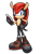 Size: 575x757 | Tagged: safe, artist:yessiemaltese, mighty the armadillo, armadillo, 2020, gloves, hand on hip, looking at viewer, redesign, shoes, simple background, smile, socks, solo, standing, thumbs up, transparent background