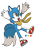 Size: 595x842 | Tagged: safe, artist:anettruby, oc, oc:bradley prower, fox, arms out, colours, fankid, gloves, looking up, magical gay spawn, mid-air, mouth open, one fang, parent:sonic, parent:tails, parents:sontails, scarf, shoes, signature, simple background, socks, solo, transparent background, two tails, yellow eyes